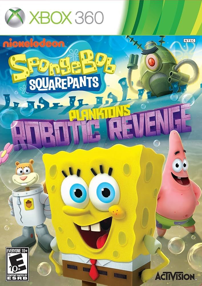 Capa de Bob Esponja: Plankton's Robotic Revenge para Xbox 360 – Infantil (INFANTIL) • 6.4 GB • King Games Brasil